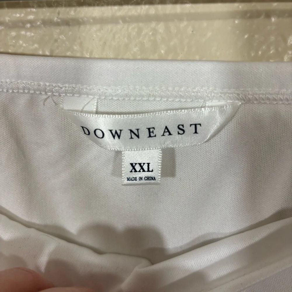 Down East White Lace Trim Skirt Extender Slip Size XXL